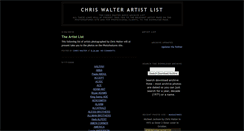 Desktop Screenshot of cwartistlist.chriswalterphotography.com